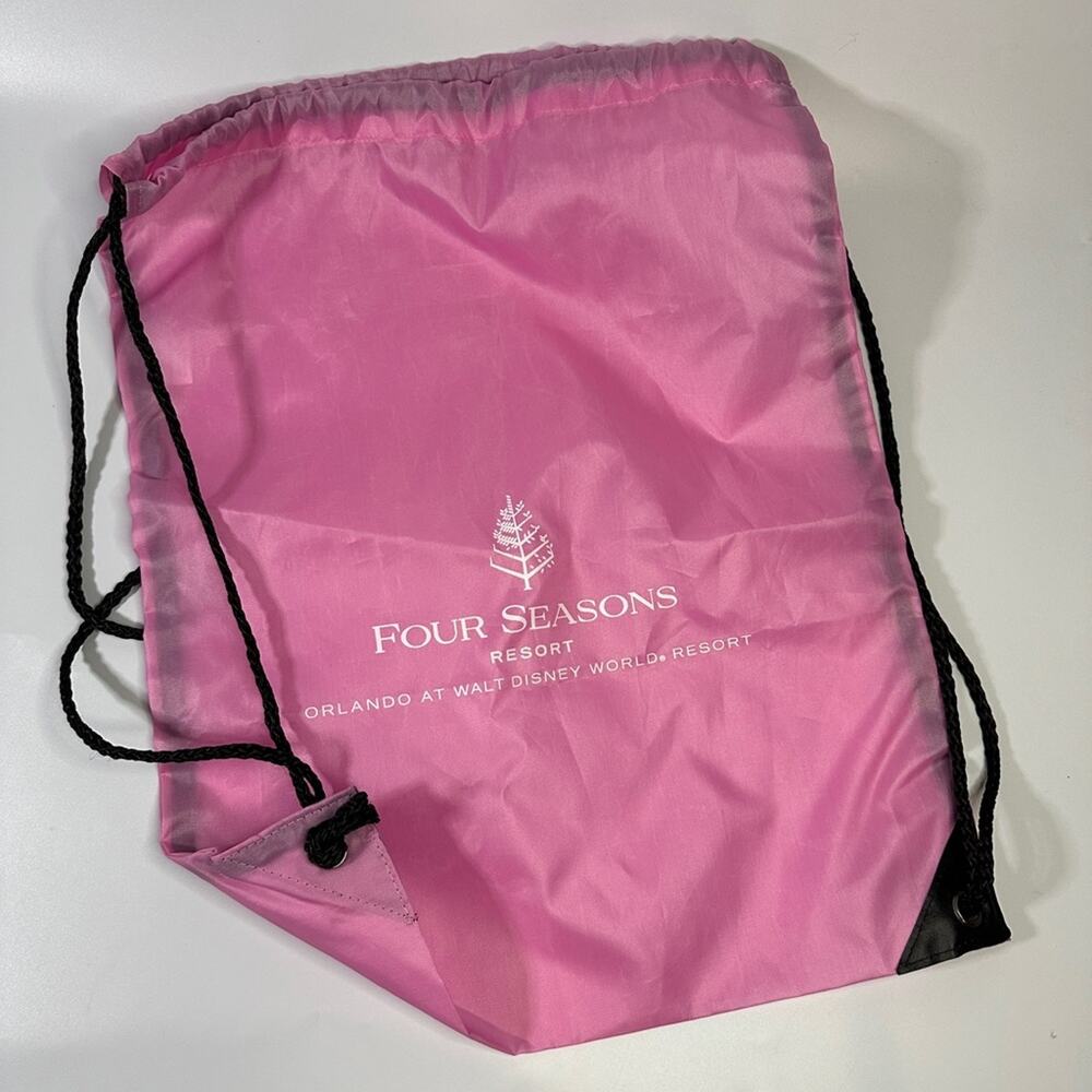 Four Seasons Resort Orlando Pink Drawstring Bag